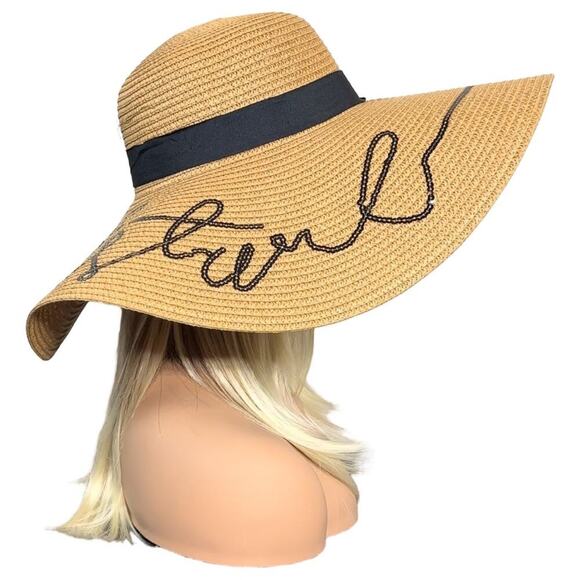 Large Brim Beach Sun Hat "Do Not Disturb" - Picture 10 of 11